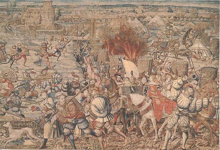 Bernard van orley The Battle of Pavia tapestry, oil painting picture